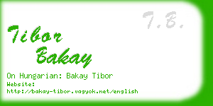 tibor bakay business card